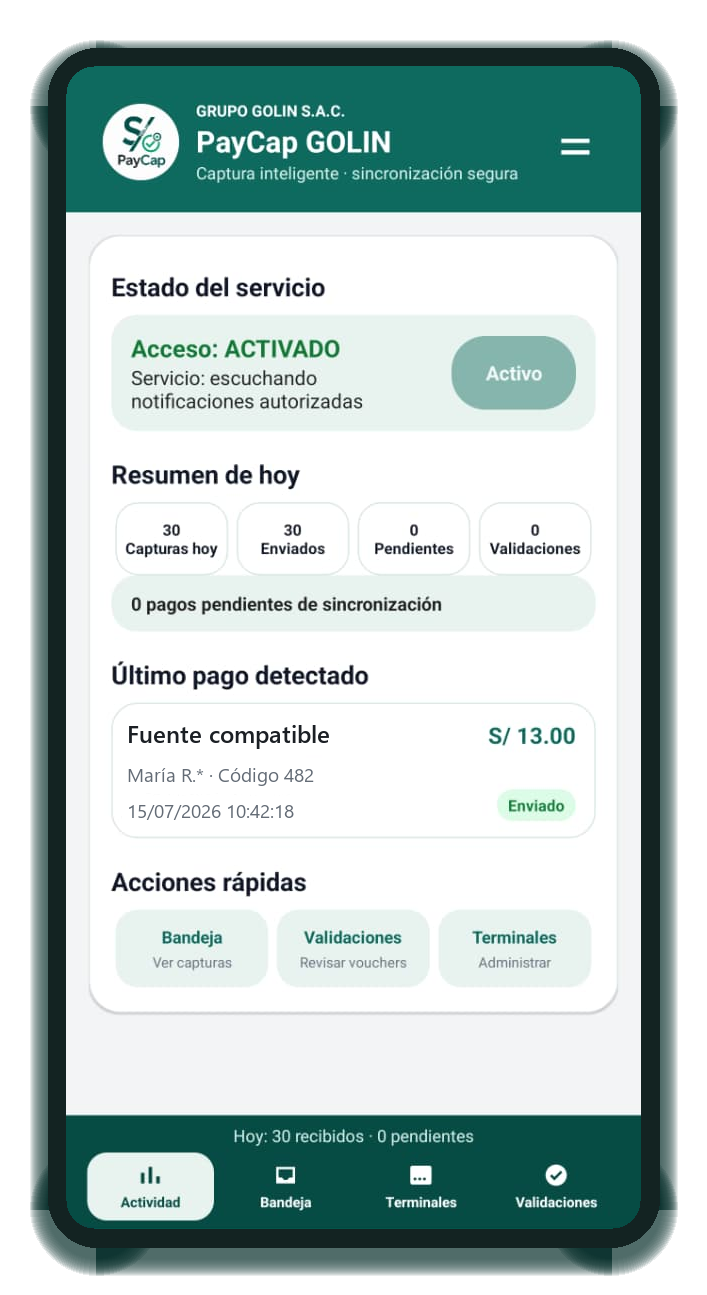 Capturador PayCap